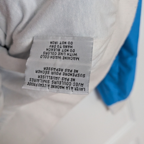 Dtox Blue Hooded Windbreaker retro vibe Jacket White Trim Size Medium - Picture 5 of 10